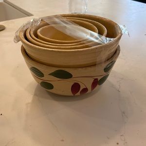 Vintage Watt Pottery Bowl Nestled Set of Five USA Ovenware